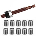 Hankewudi M10x1.5 Thread Repair Tool Compatible Power Drill with 10 Inserts