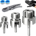 3 Pcs PVC Pipe Threader Repair Kit,Dual-Function Internal & External Pipe Threading Tool for 1/2" & 3/4"& 1" PVC/Plastic Pipes