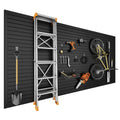 4 x 8 ft PVC Slatwall Panels for Garage Wall Organizer, Black