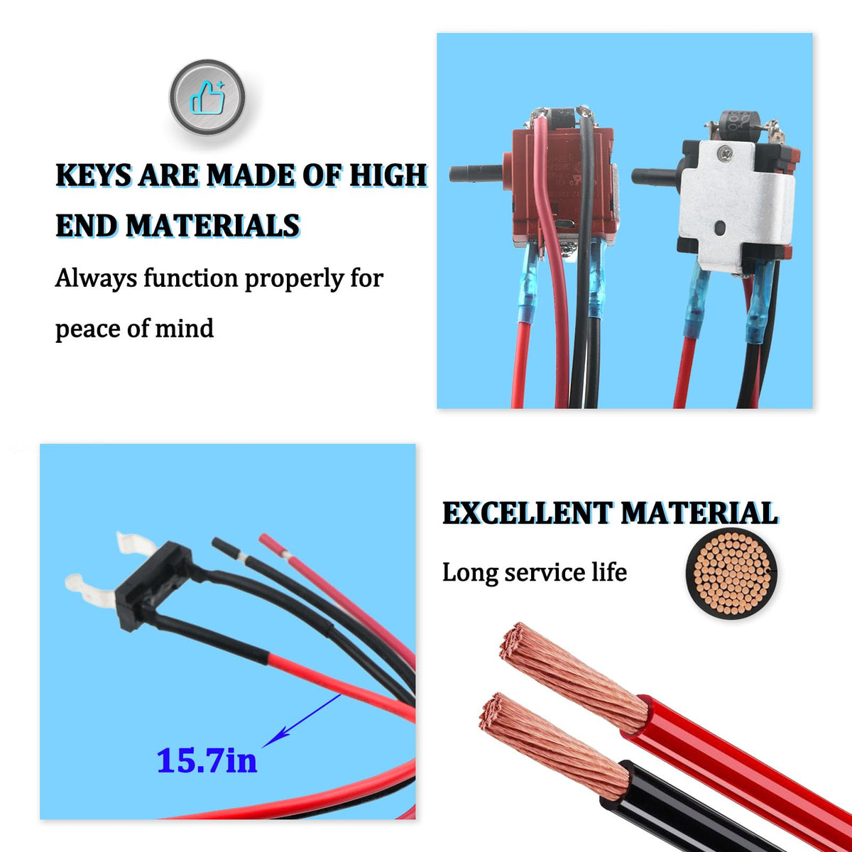 291632001 Switch Wiring Harness OME Part for Ryobi Leaf Blower (UL)
