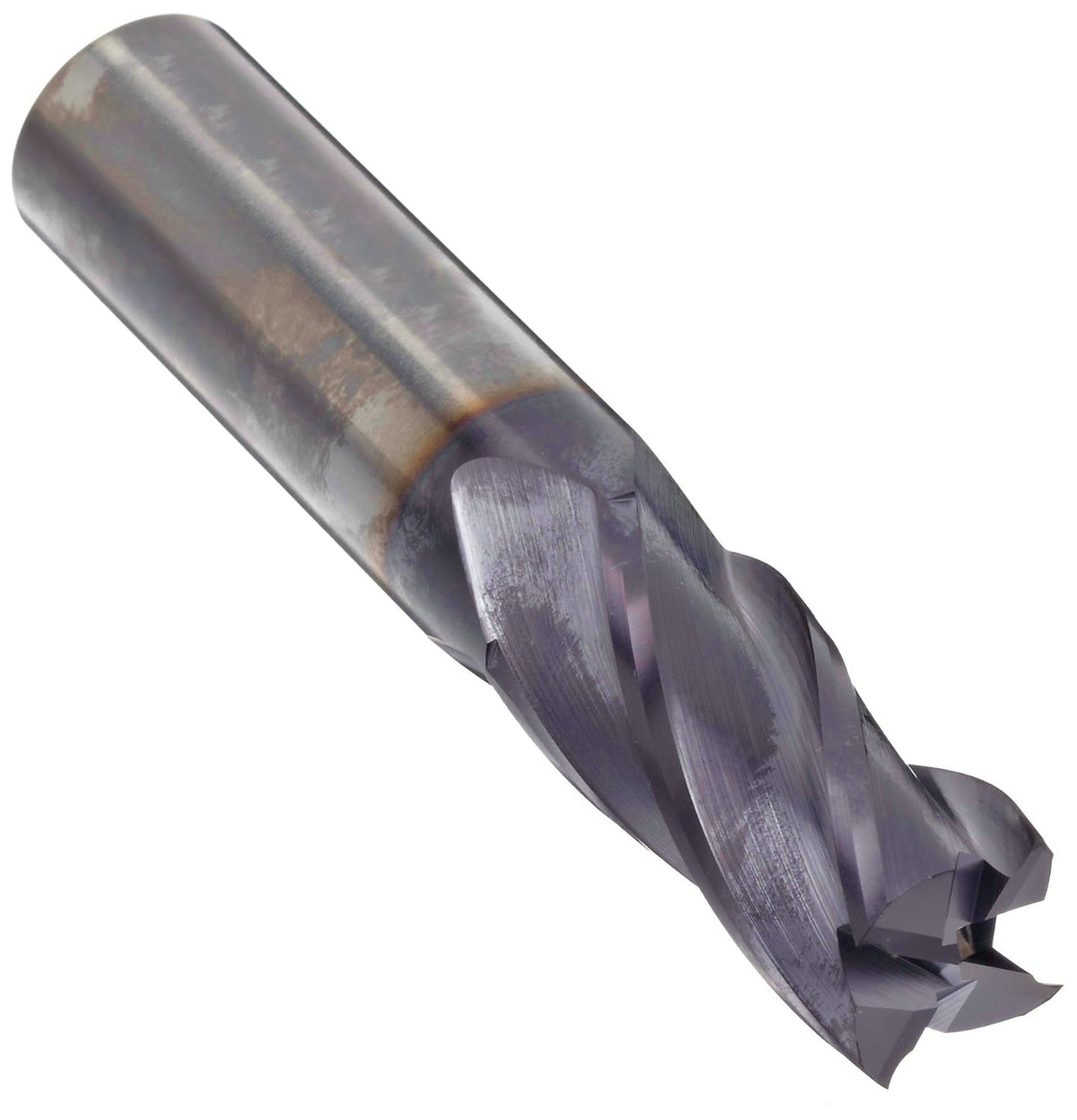 YG-1 E5021 Carbide Square Nose End Mill, TIALN Multilayer Finish, 30 Deg Helix, 4 Flutes, 2.5" Overall Length, 0.375" Cutting Diameter, 0.375" Shank Diameter