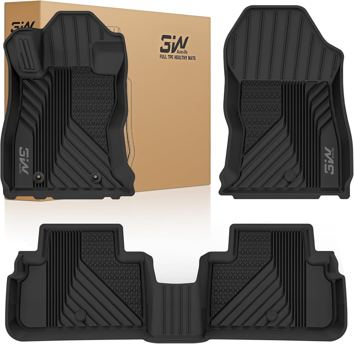 Floor Mats for Subaru Forester 2019-2023 2024, Custom Fit TPE All Weather Floor Liners, 1st & 2nd Row Full Set Car