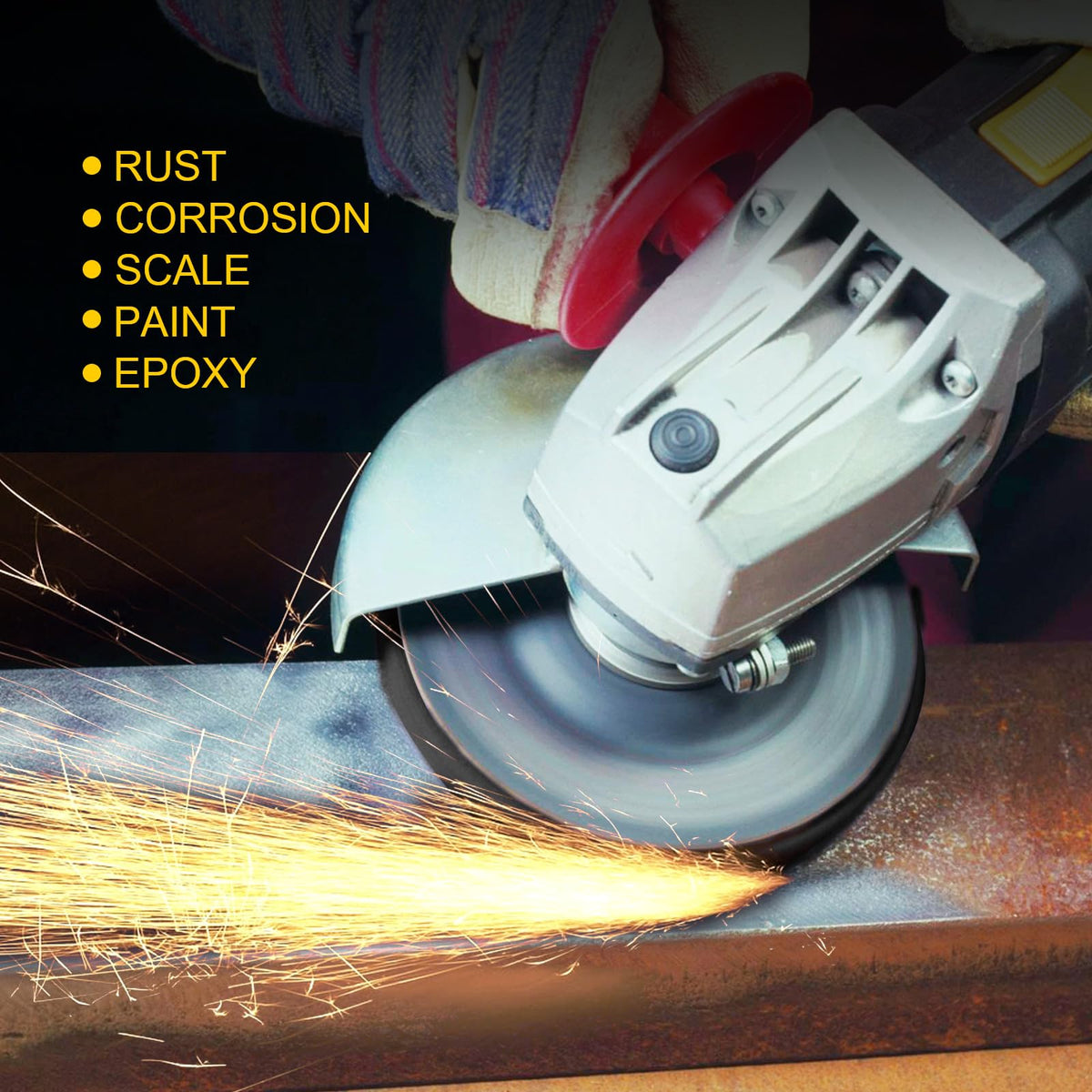 12 Pack 4.5 inch Strip Discs for Angle Grinder, Wire Stripping Wheel Paint Remover for Metal Surfaces, Abrasive Wheels Grinding Discs for Rust Welds Oxidation (4-1/2" x 7/8")