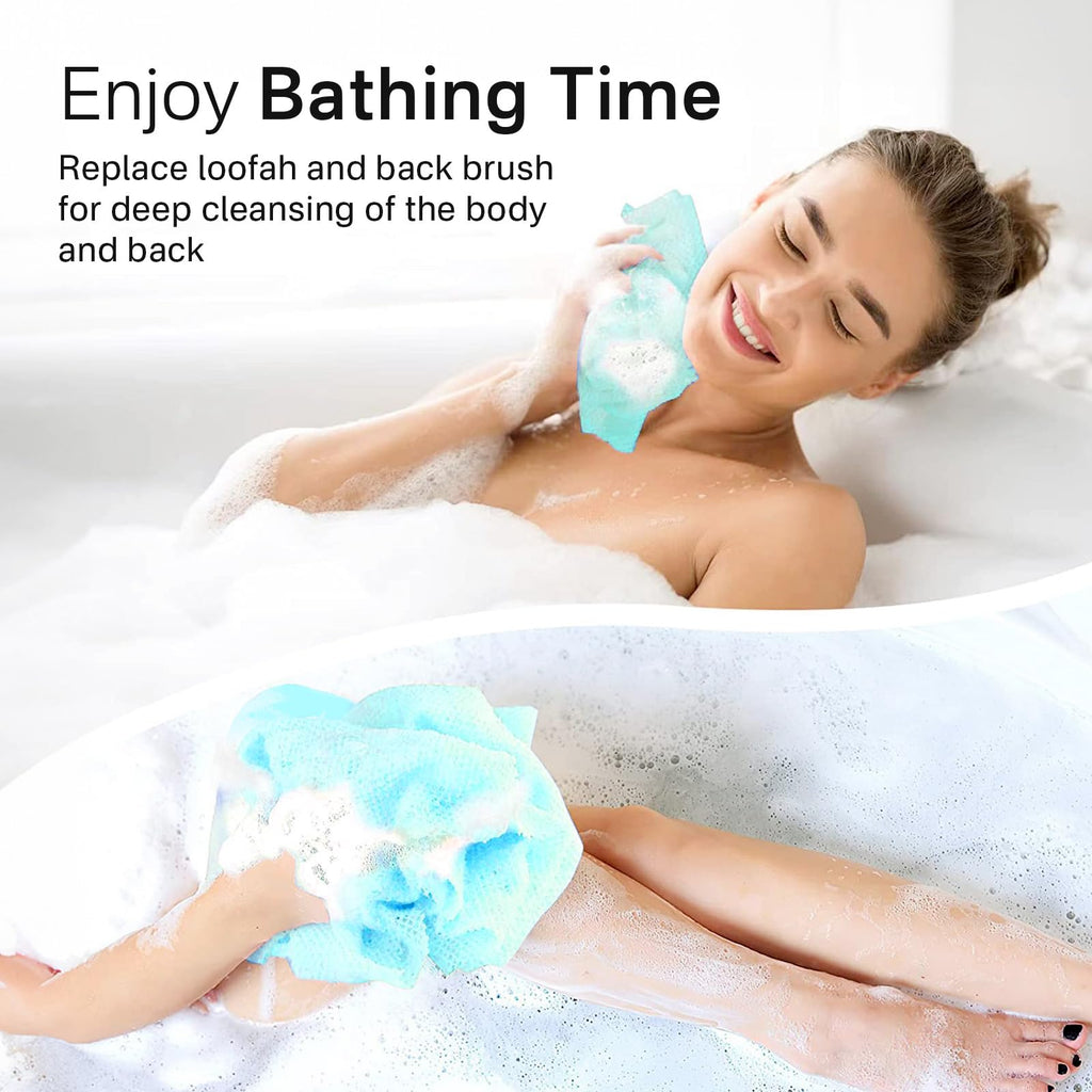 Exfoliating Washcloth Towel, Japanese Exfoliating Wash Cloth, Korean Body Scrubber Exfoliator, Back Scrubber Washer