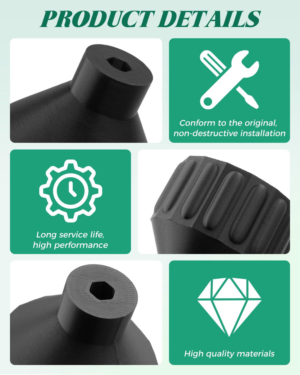 Triangle to Hexagon Adapter Fit for Ryobi Power Scrubber for Vortex and P4500 Converts Triangle Connector to Standard Hex Bit