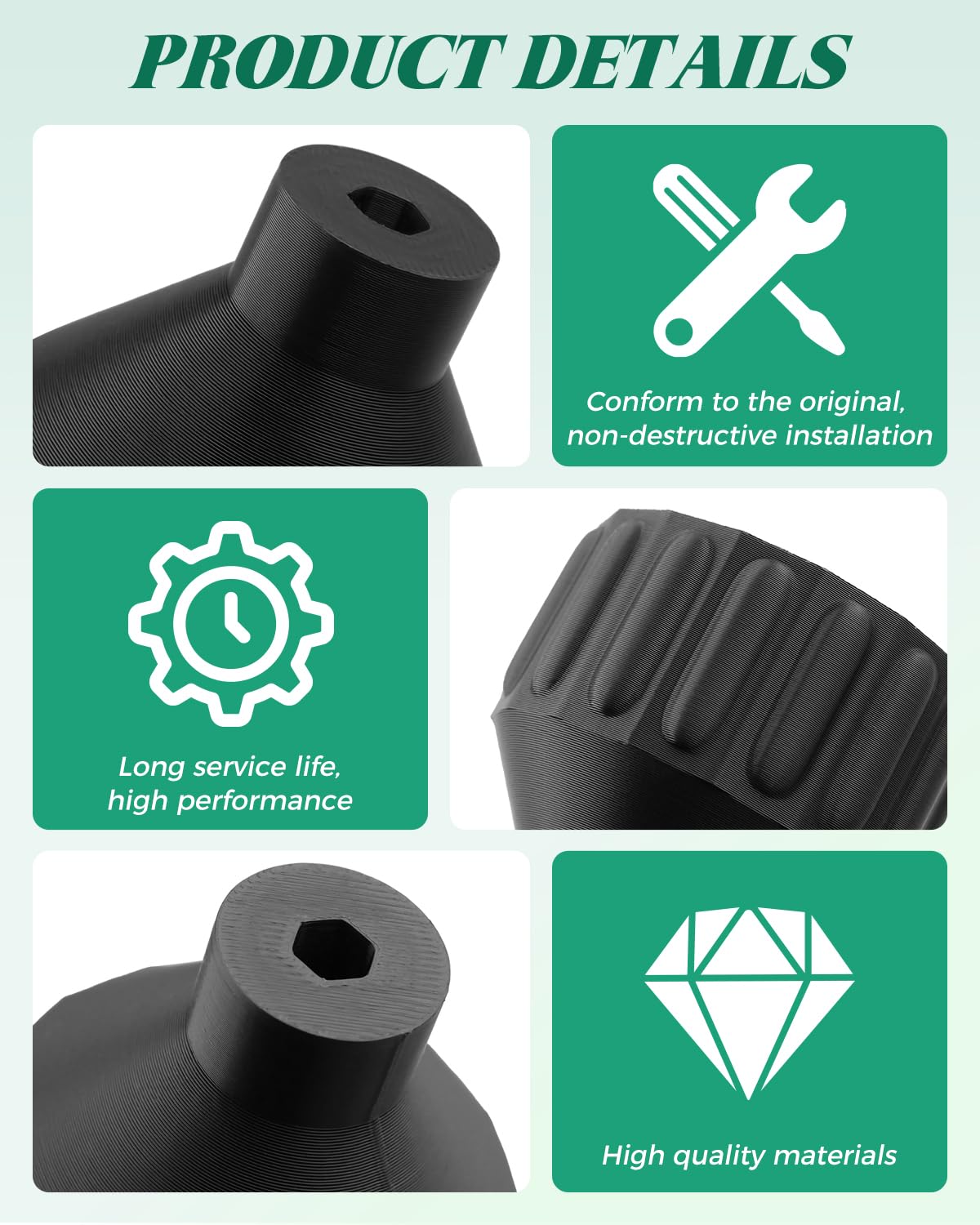 Triangle to Hexagon Adapter Fit for Ryobi Power Scrubber for Vortex and P4500 Converts Triangle Connector to Standard Hex Bit