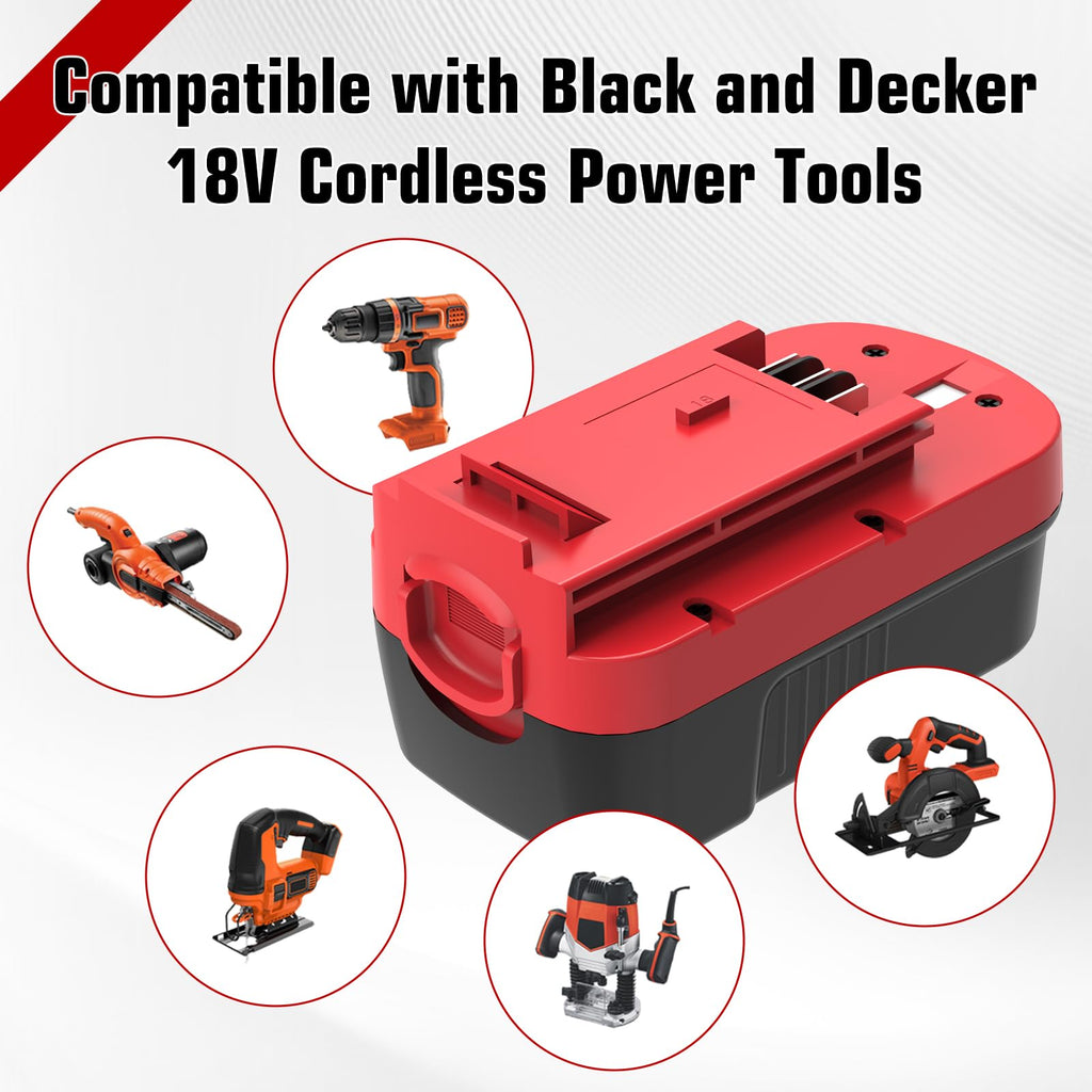 2-Pack [Upgraded to 4500mAh] Replacement for Black and Decker 18V Battery