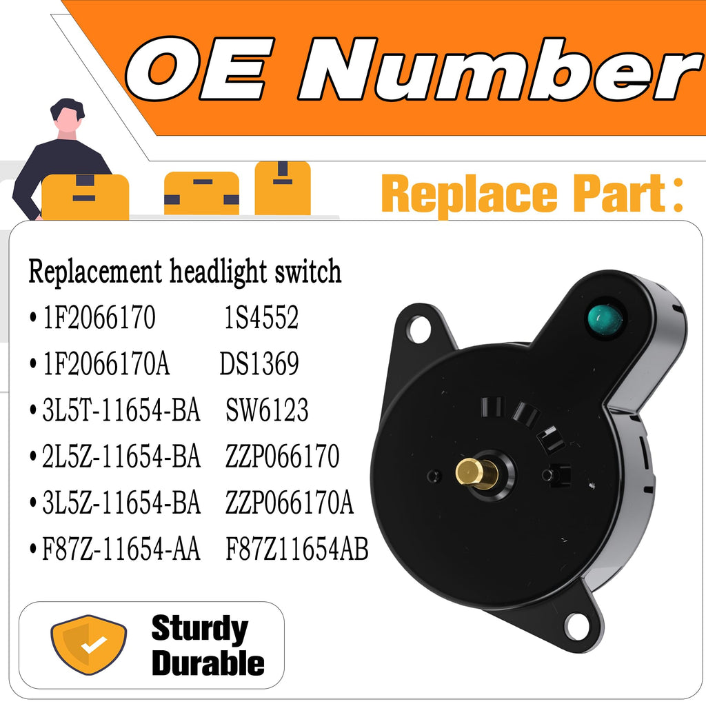 LEVANLIGHT 3L5T-11654-BA Headlight Switch & Knob Set for Ford Ranger 95-06