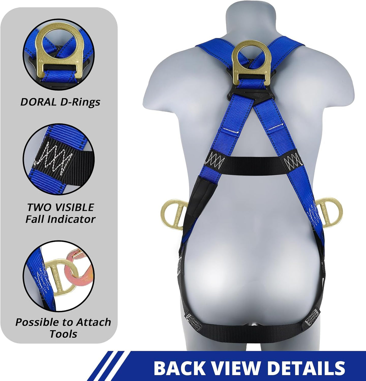 TRSMIMA Safety Harness Fall Protection - Safety Harnesses Construction Kit | Fall Arrest Full Body Safety Harness