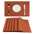Placemats Set of 6 for Dining Table, 17.7" x 11.8", Orange