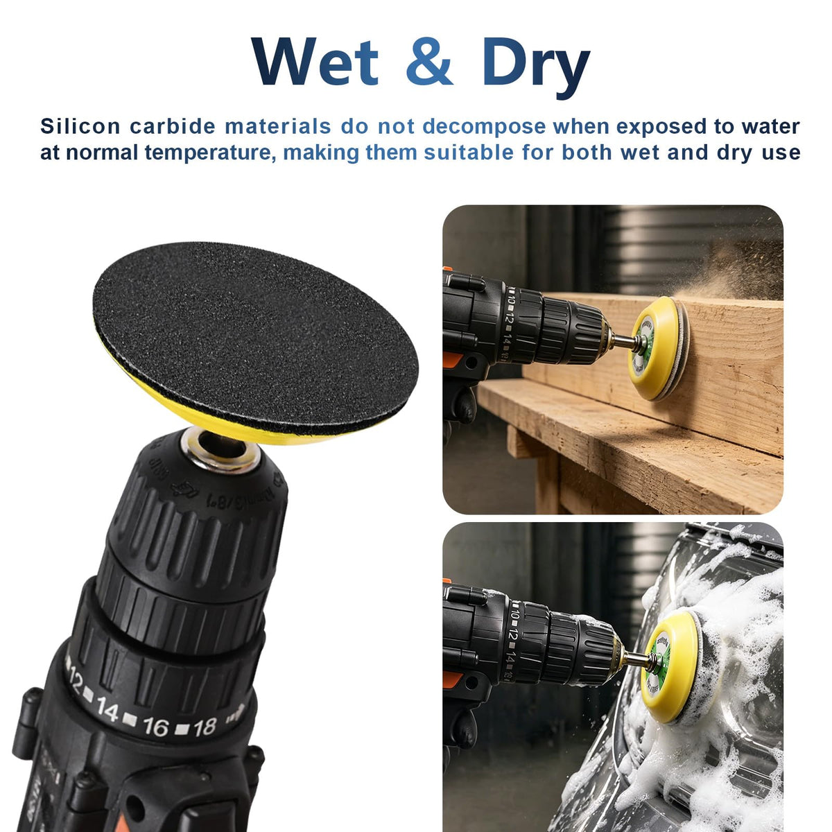 100 PCS 10000 Grit 3 Inch Hook and Loop Sanding Discs
