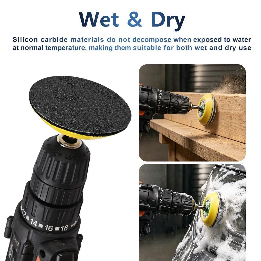 100 PCS 3000 Grit 3 Inch Hook and Loop Sanding Discs