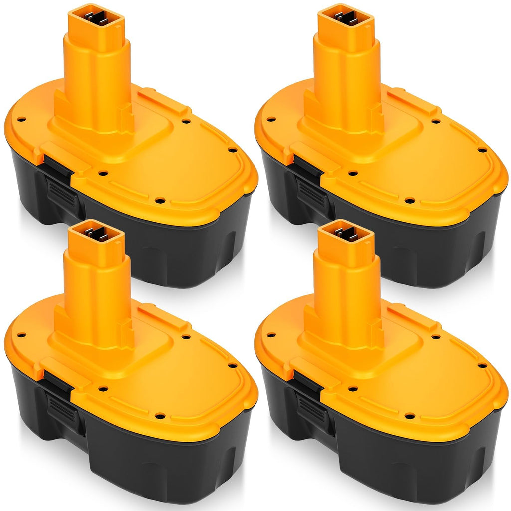 4 Packs 4500mAh 18V DC9096 DC9098 Replacement for Dewalt 18V Battery