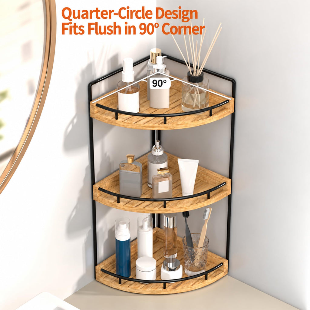 Corner Bathroom Organizer Countertop,Vanity Counter Storage Shelf