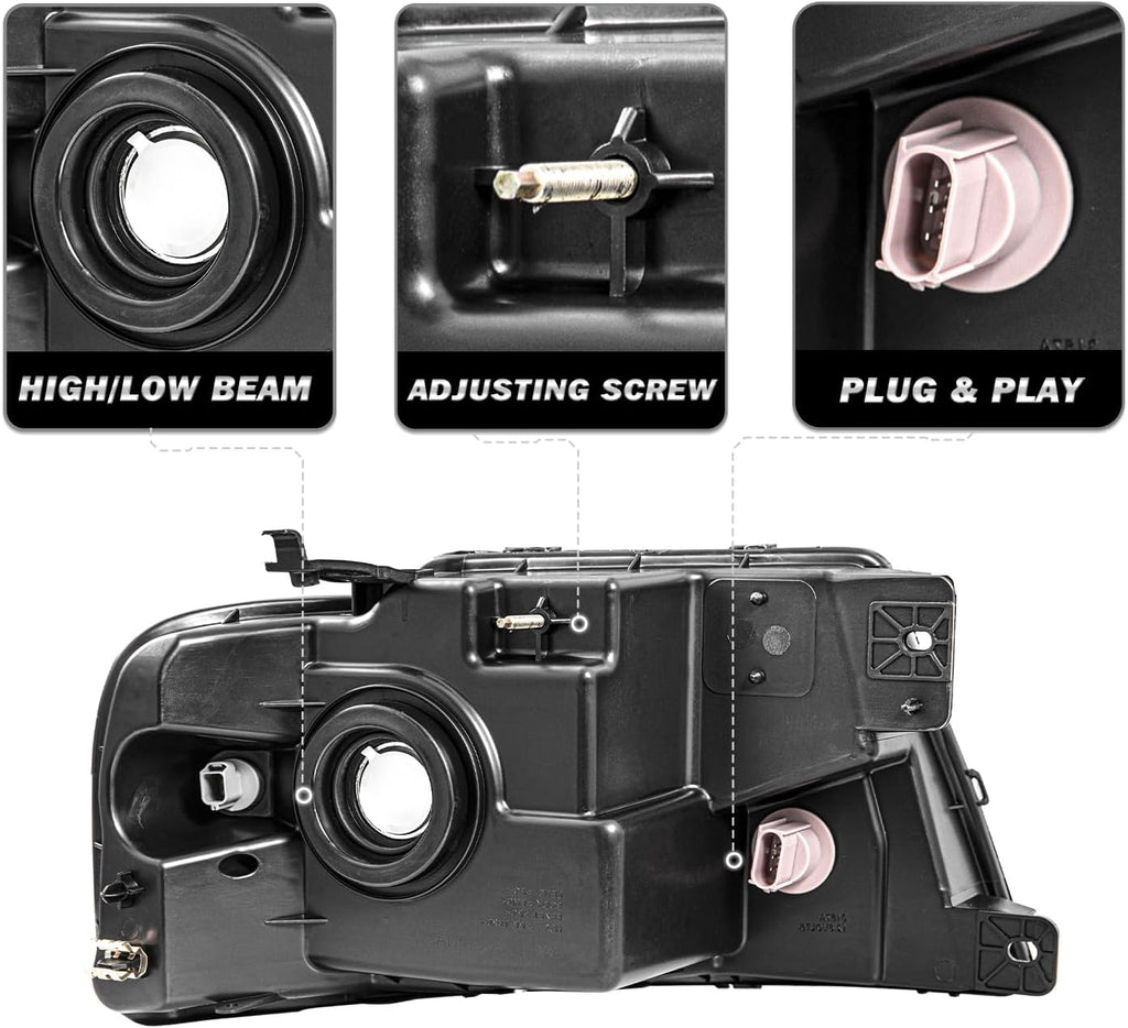 SOCKIR Headlight Assembly Compatible with 2004 to 2008 Ford F150