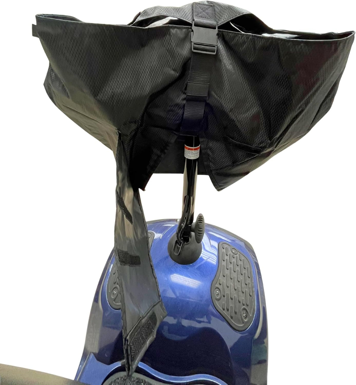 AlveyTech Clear Mobility Scooter Tiller Cover - Weatherproof Handicap Scooter Cover for Panel - Pride Scooter Accessories for Outdoor Travel, Protection from Sun, Snow, Dust, Wind, & Rain (Deluxe)