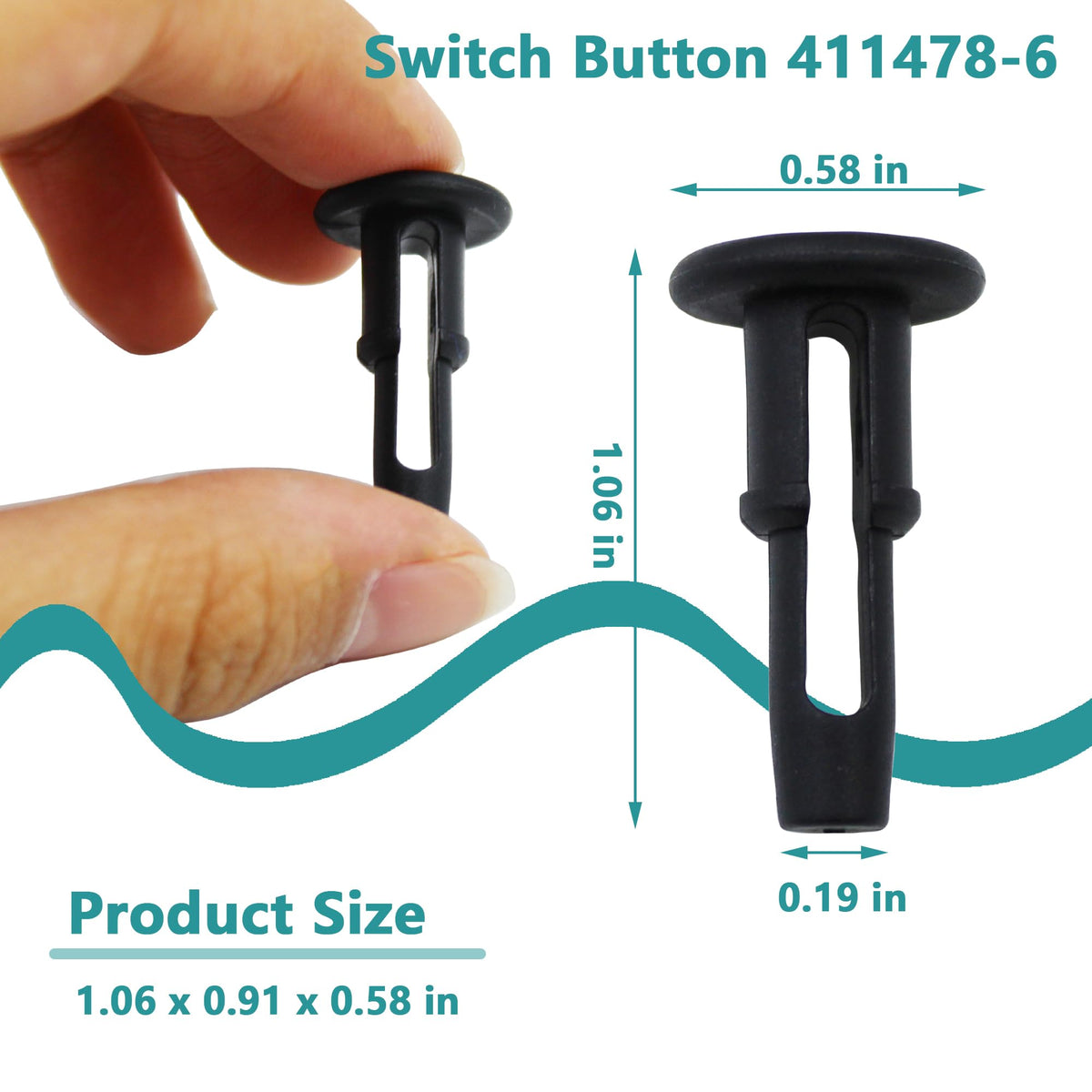 Switch Button 411478-6 Fits for MAKITA Mitre Saw 2 Pcs