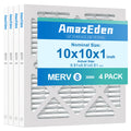 10x10x1 Air Filter 4 Pack MERV 8 Dust Defense AC Pleated Filters