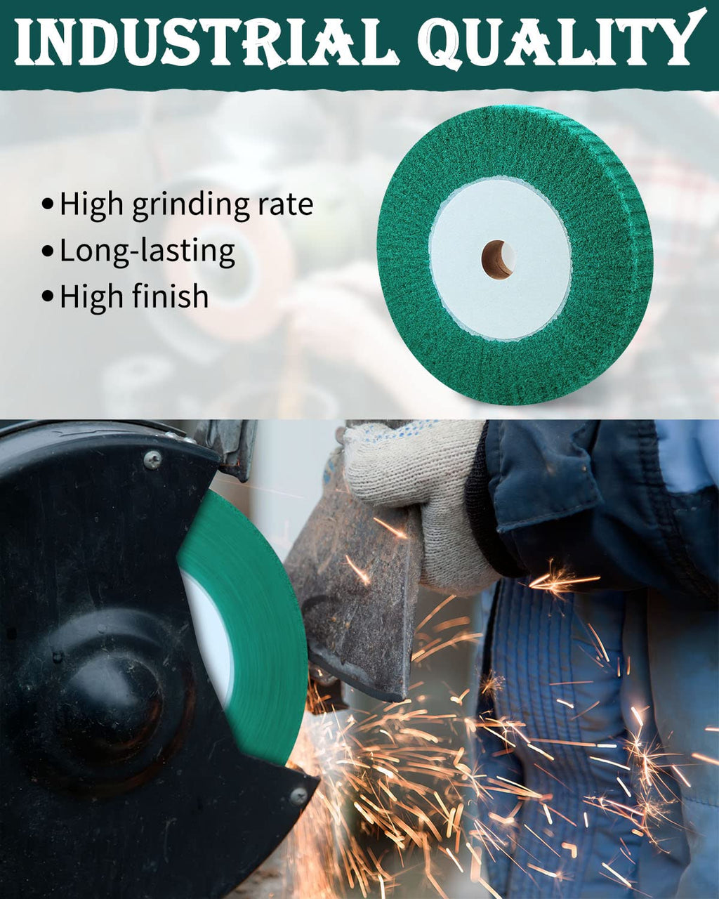 4 Pcs 6" Bench Grinder Polishing Wheel, 240/320 Grit Bench Grinder Wheel