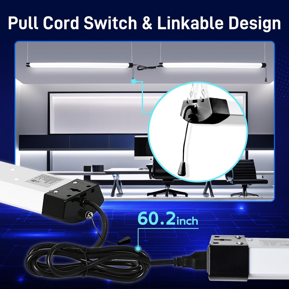 hykolity 4FT 120W LED Shop Light Linkable,13000LM(400w Equivalent)