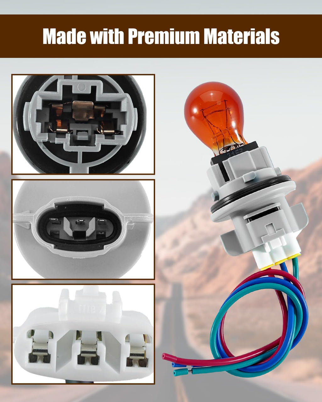 34301-S3V-A11 Front Turn Signal Bulb Socket with Wiring Harness and Bulb
