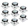 Micro Traders 8Pcs Square Tubing Insert Metal Threaded Star Type Insert 1/4-20 Threads for Square Tube with Outer Diameter 19mm and Wall Thickness 1.5mm