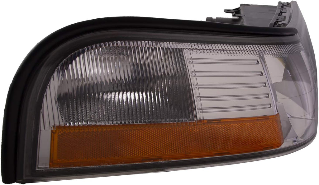 PERDE Headlights And Side Marker Lights (4Pc Set) Chrome With Performance Lens Compatible with 2003-2004 Grand Marquis