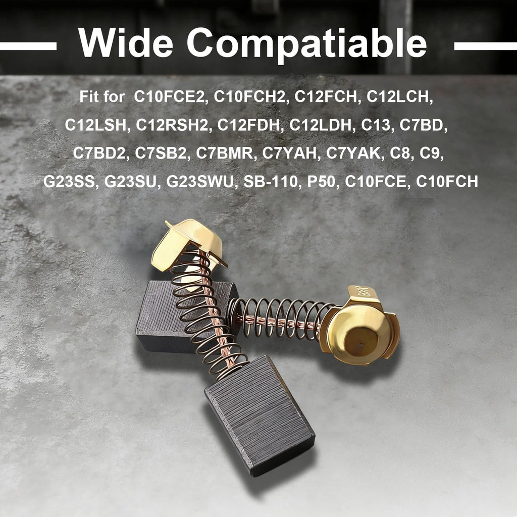 999038 Carbon Brushes Set fit for Hi ta-chi C10FSH C12FDH, Motor Replacement Parts for Chop Saw Drill Hammer Miter Saw Power Tools (6 pack)