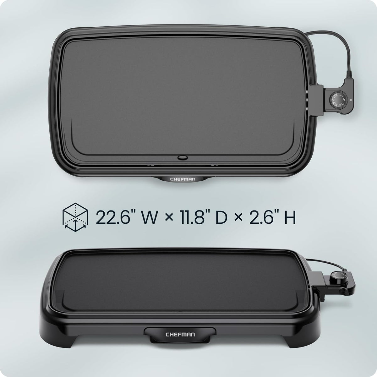 XL Electric Griddle with Removable Temperature Control, Immersible Flat Top Grill, Burger, Eggs, Pancake Griddle