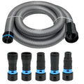 MITANSLE Dust Collection Hose Adapters Kit - Ribbed TPE QuickClick Adapters for Home & Shop Vacuum Systems, Expanded Set Fits Most Woodworking Power Tools & Sanders, Multi-Brand Compatible
