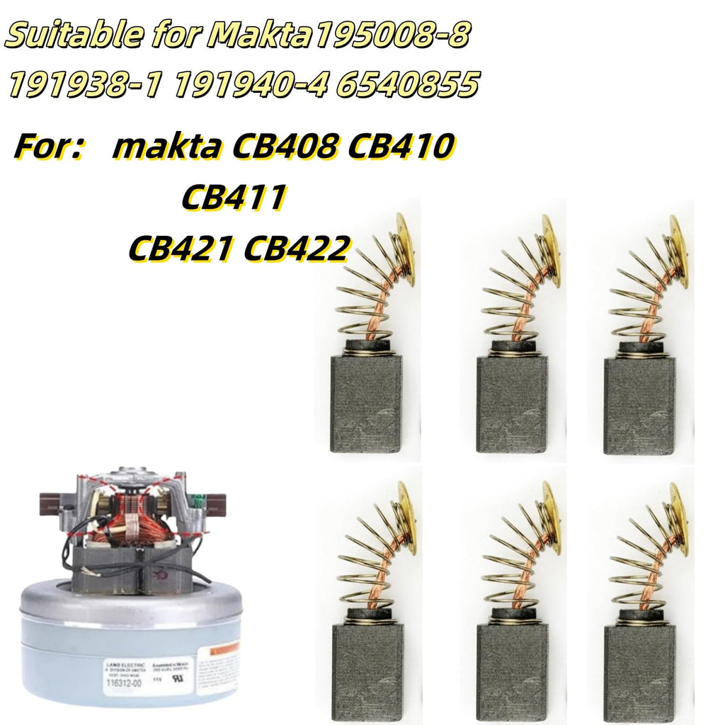 6 PCS CB408 Angle Grinder Carbon Brushe Compatible with Makita Models CB410