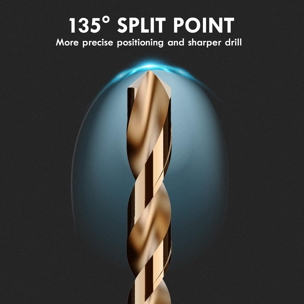 Metric 13Pcs(1.5mm-6.5mm) M35 Cobalt Drill Bit Set