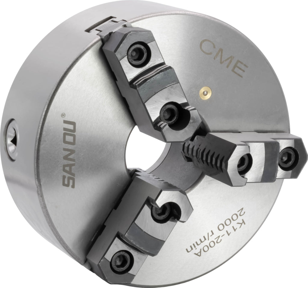 CME 8" 3-Jaw Self-Centering (Scroll) Lathe Chuck, Plain Back