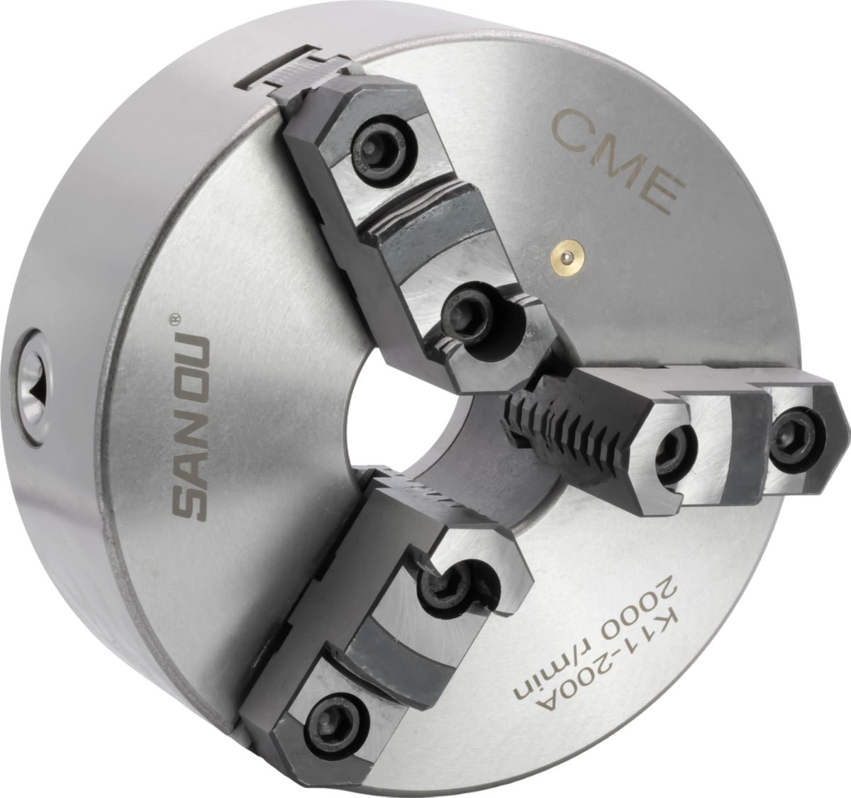 CME 8" 3-Jaw Self-Centering (Scroll) Lathe Chuck, Plain Back