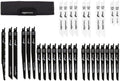 Amazon Basics Chromium Vanadium Steel Reciprocating Saw Blade Set with Organizer Pouch, Compatible For Plastic, 32-Pieces, Black & White