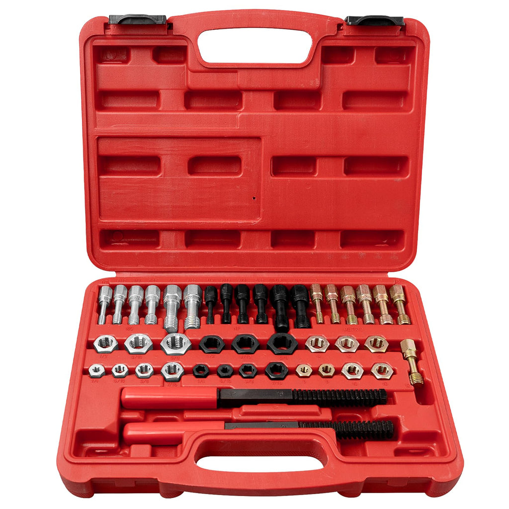 KisSealed 42 Pcs Thread Chaser Set, UNC/UNF/Metric Rethreading Kit