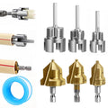 6PCS Internal & External PVC Pipe Threader and Reaming Tool Kit for 1/2" & 3/4"& 1" Plastic Pipes, Drill Compatible Pipe Thread Cutting Tool with Reaming Bit Set for Plumbing Projects and Home Repairs