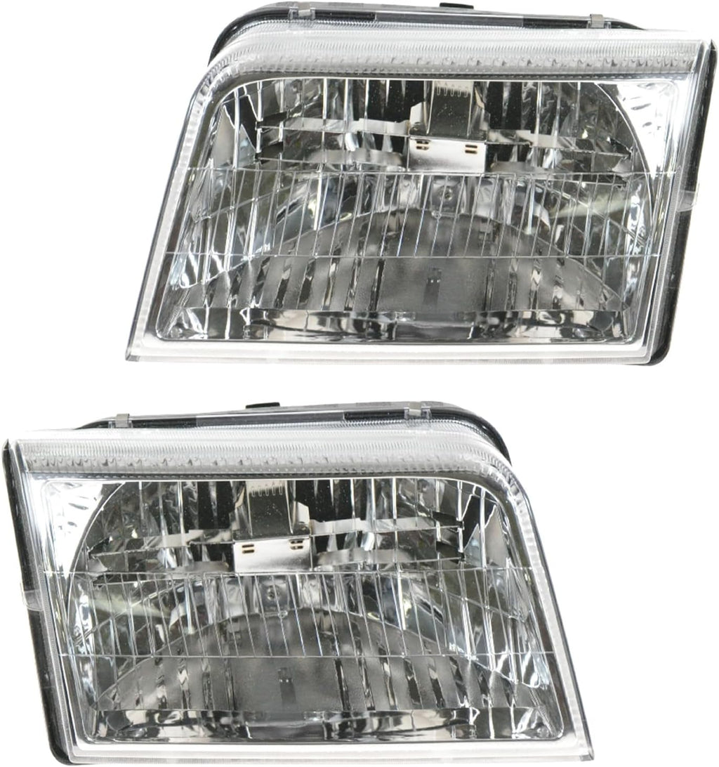TRQ Driver and Passenger Side Headlight Assembly Set