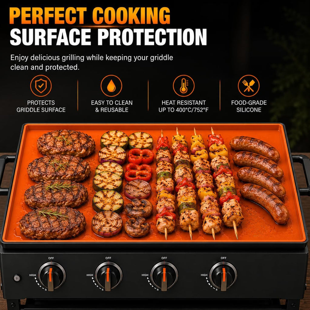 Silicone Griddle Mat for Member's Mark 4 Burner Propane Gas Griddle 36", Reusable Griddle Cover Mat for Flat Top