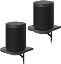 Set of 2 Universal Small Rear Speaker Wall Mount Shelf Surround Sound Speaker Stand Bookshelf for Samsung, Roku