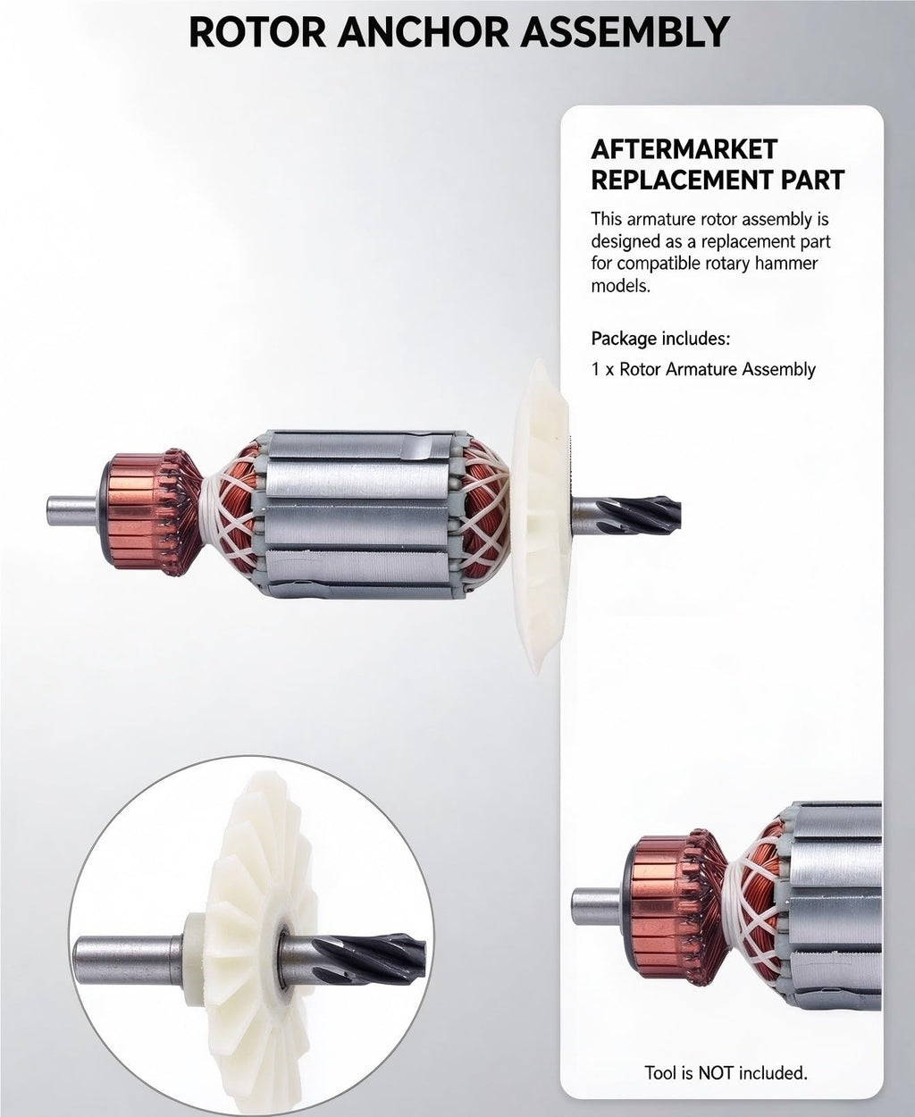Armature Rotor Anchor Motor Compatible With Hilti TE1 TE2