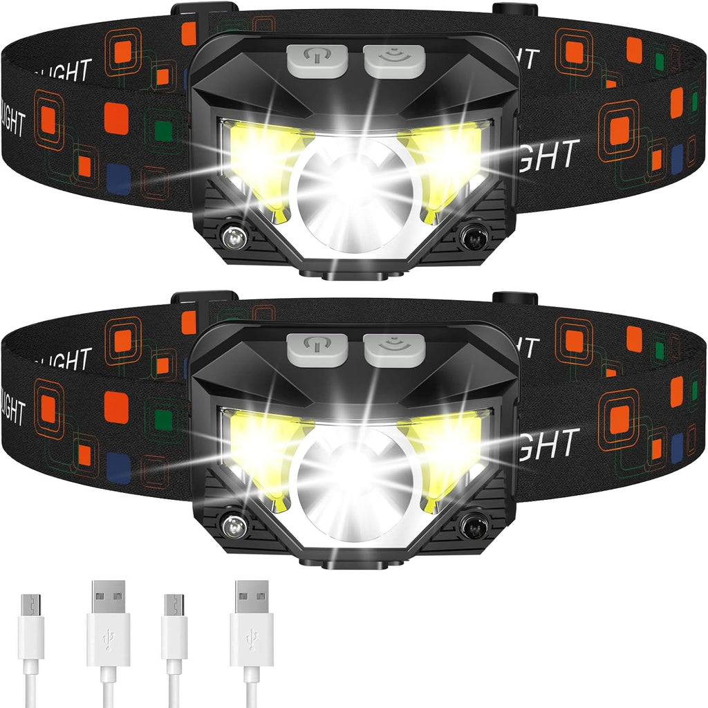 Headlamp Flashlight, Lumen Bright Head Lamps LED Rechargeable Camping
