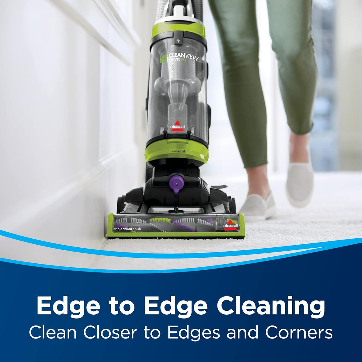 CleanView Swivel Pet Upright Vacuum, Swivel Steering for Maneuverability, Triple Action Brush Roll for Pet Hair