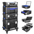 5 Tier Stackable Tool Box with Wheels, Rolling Tool Box Organizer