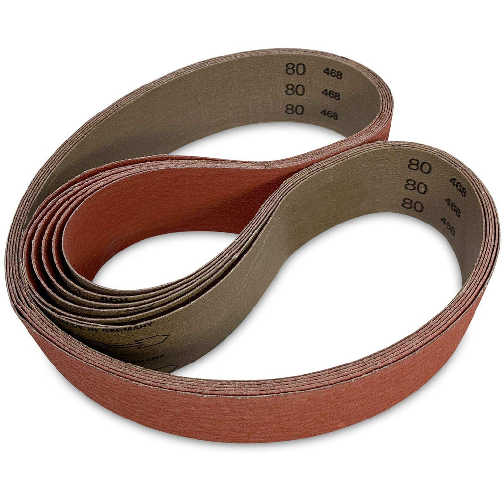 Red Label Abrasives 2 X 42 Inch 80 Grit Metal Grinding Ceramic Sanding Belts, Extra Long Life, 6 Pack