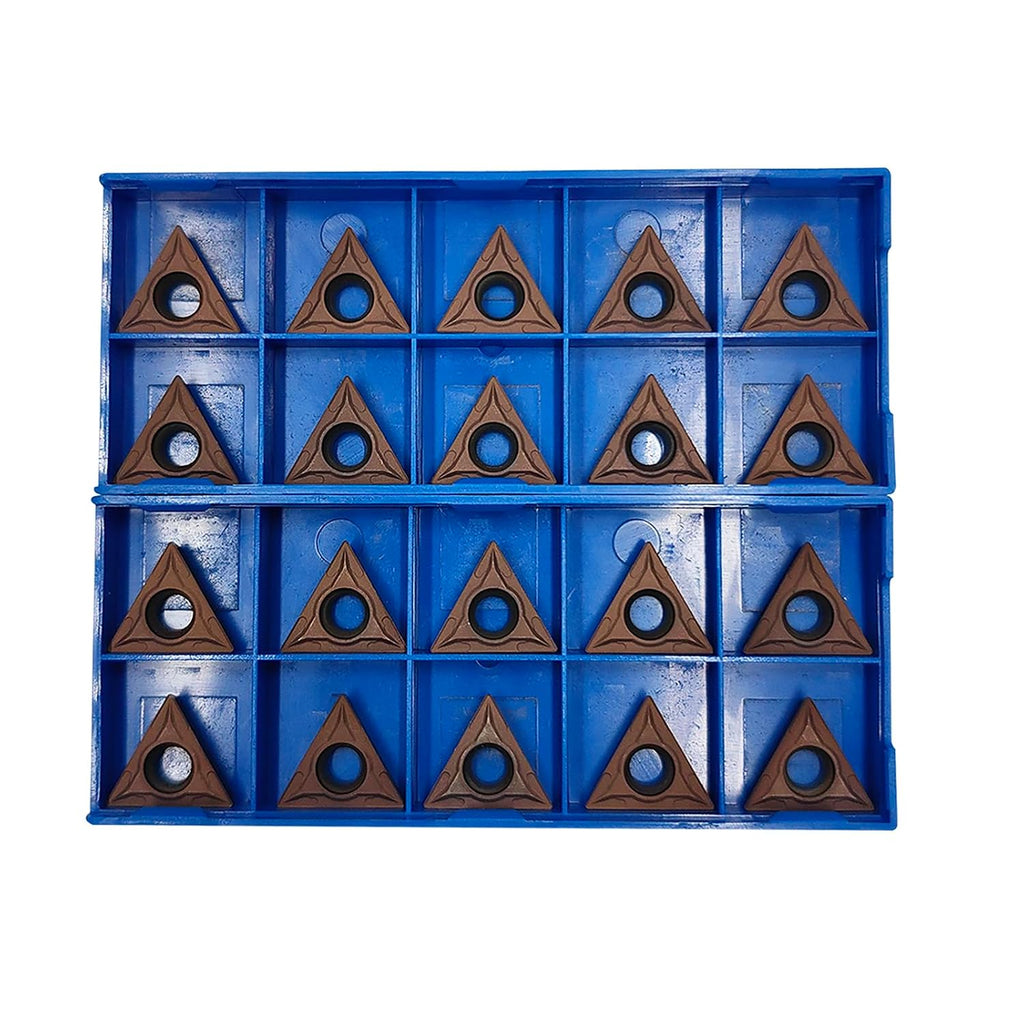 20PCS TCMT16T304(TCMT32.51)Carbide Turning Inserts for CNC Lathe Cutting Tools, Turning Inserts Cutting Tools for Steel Parts and Stainless Steel for Metal Cutting Cutter bar (20PCS TCMT16T304 bronze)