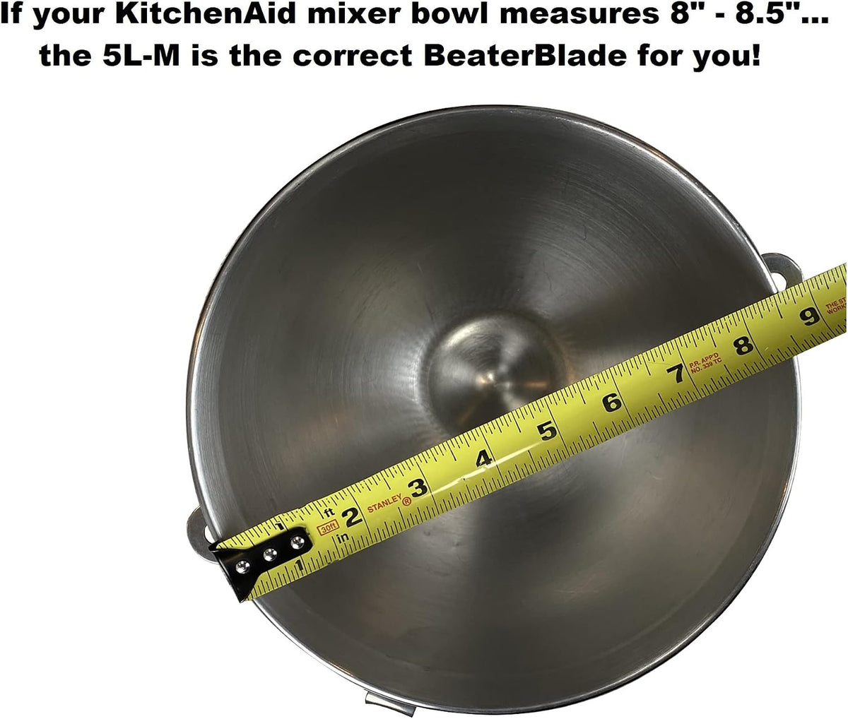 5L-M Beater Blade METAL, Compatible With Most KitchenAid 5 Quart Bowl-Lift Stand Mixers, Black