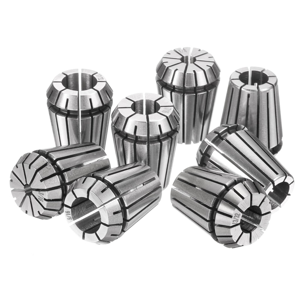 HARFINGTON 12pcs Spring Collet Chuck ER25 1/2" - 17/32" 65Mn Spring Steel Precision Router Collets for CNC Engraving Milling Lathe Tool