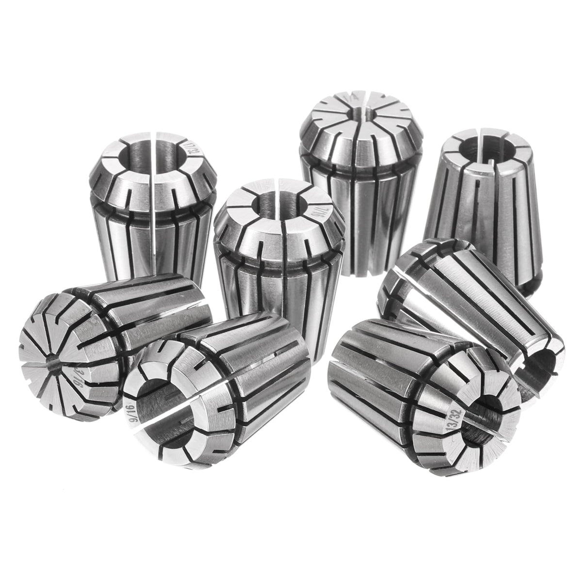 HARFINGTON 12pcs Spring Collet Chuck ER25 1/2" - 17/32" 65Mn Spring Steel Precision Router Collets for CNC Engraving Milling Lathe Tool