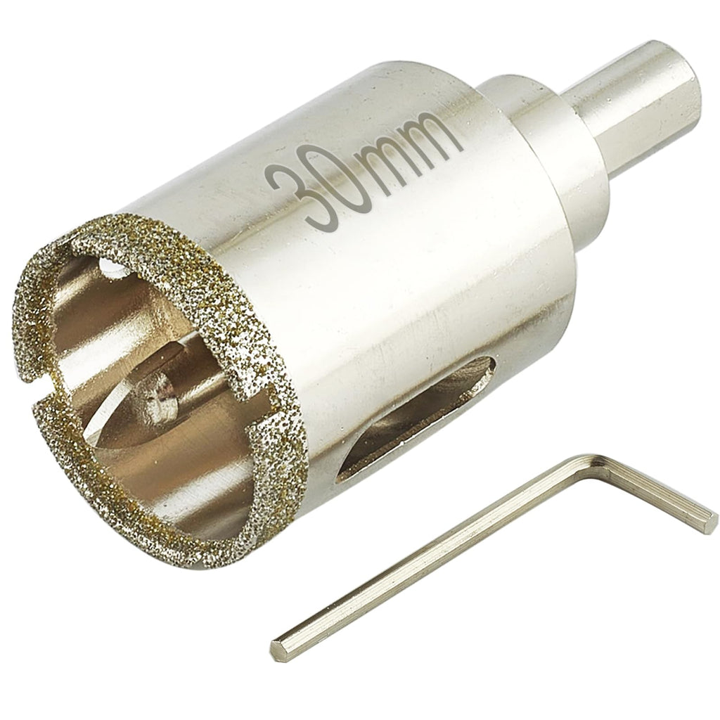 DaduoRi 1 3/16 (30mm) Inch Diamond Hole Saw with Pilot Bit, Easy Drilling 1 3/16" Tile Drill Bits for Porcelain Tile, Granite, Ceramic, Marble, Glass, Stones, 1 3/8" Depth of Cut